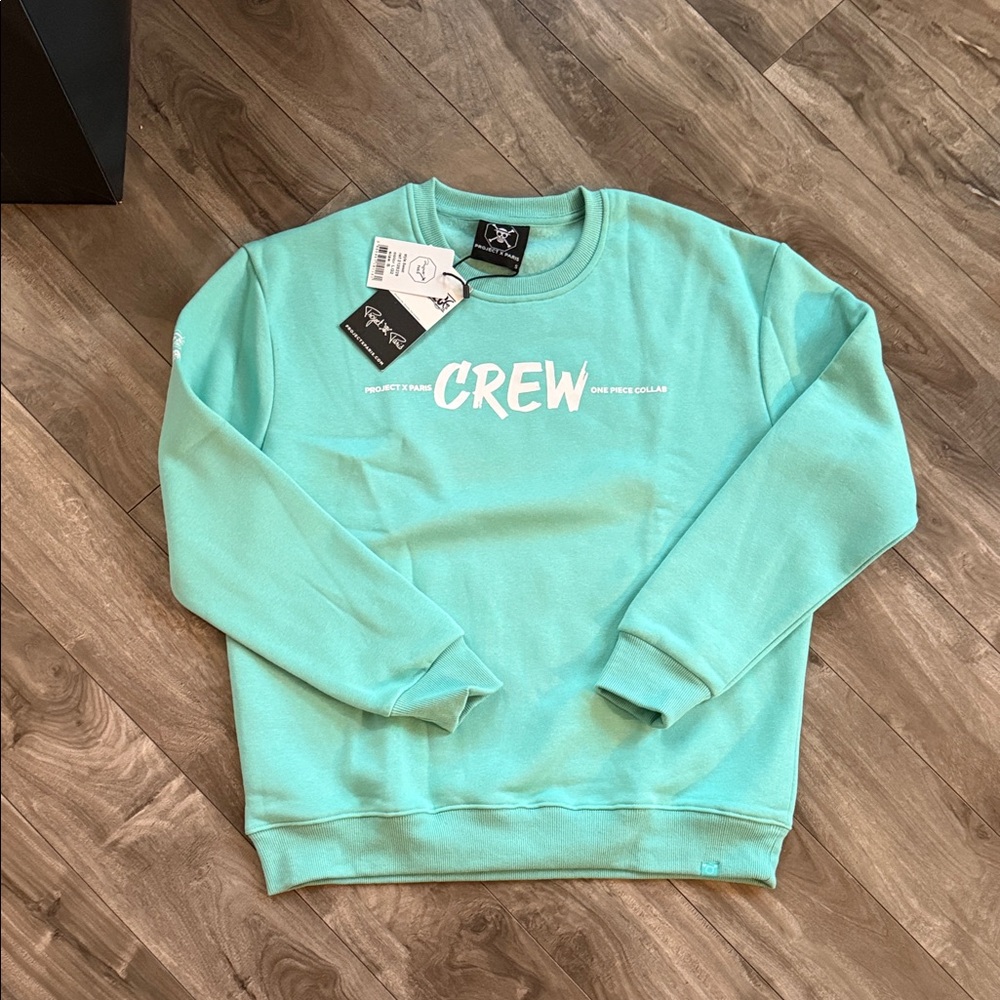 Crewneck Sweater in Aqua by